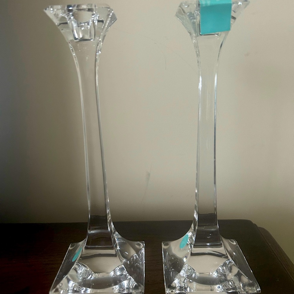 Pair of Tiffany Candle Holders - Never used in original box